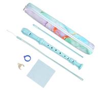 Czzmy Soprano Flauta Dulce Para Principiantes,Flautas Dulces Soprano 8 Agujeros con Herramienta de limpieza, Regalo Para,Principiantes(2-Salpicaduras de tinta azul y verde)