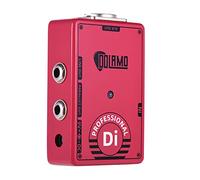 D-7 Professional DI Box Pedal de efectos de guitarra, con interruptor de elevación de tierra XLR para guitarra eléctrica, color rojo vino