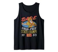D.A.R.E. Daren The Lion Drug-Free State Champs '83 Retro PSA Camiseta sin Mangas