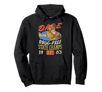 D.A.R.E. Daren The Lion Drug-Free State Champs '83 Retro PSA Sudadera con Capucha
