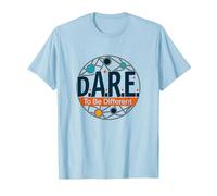 D.A.R.E. To Be Different - Arte Gráfico Inspirador Camiseta, Hombre, Azul Bebé, L