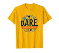 D.A.R.E. To Be Different - Arte Gráfico Inspirador Camiseta, Hombre, Dorado Brillante, L