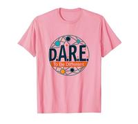 D.A.R.E. To Be Different - Arte Gráfico Inspirador Camiseta, Hombre, Rosado, L