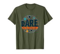 D.A.R.E. To Be Different - Arte Gráfico Inspirador Camiseta, Hombre, Verde Oliva, M