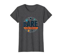 D.A.R.E. To Be Different - Arte Gráfico Inspirador Camiseta, Mujer, Jaspeado Oscuro, L