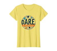 D.A.R.E. To Be Different - Arte Gráfico Inspirador Camiseta, Mujer, Limón, L