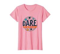 D.A.R.E. To Be Different - Arte Gráfico Inspirador Camiseta, Mujer, Rosado, L