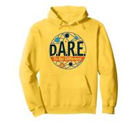 D.A.R.E. To Be Different - Arte Gráfico Inspirador Sudadera con Capucha, Unisex para Adultos, Limón, L