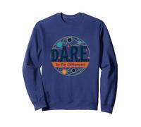 D.A.R.E. To Be Different - Arte Gráfico Inspirador Sudadera, Unisex para Adultos, Azul Marino, L