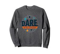 D.A.R.E. To Be Different - Arte Gráfico Inspirador Sudadera, Unisex para Adultos, Jaspeado Oscuro, L