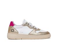 D.A.T.E. - Zapatillas de mujer Court Laminated White-Platinum blanco, Blanco, 40 EU