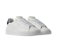 D.A.T.E. Zapato de hombre Levante Calf White-Blue Zapatillas bajas de piel blanca, blanco y azul., 40 EU