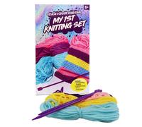 D.A.Y. Republic: My 1st Knitting Set, Diseña y crea el tuyo propio, Ideal para principiantes y niños, Kit incluye instrucciones (idioma español no garantizado), Lana de colores y agujas (1 unidad)