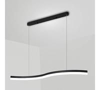 d Aluminum LED Linear Pendant Light Dimmable Metal Chandelier Island Fixture Hanging Lamp Compatible with Dining Table Living Room Lamp