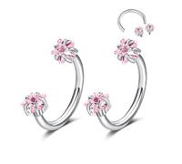 D.Bella Anillos de nariz de herradura Anillos de nariz de herradura Anillo de tabique 316L de acero inoxidable Anillos de nariz de herradura Anillo de tabique de labio Anillo de labio Anillo de hélice