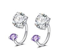 D.Bella Anillos de nariz de herradura Anillos de septo de acero inoxidable 316L Anillos de nariz con circonita cúbica Anillos de herradura para septo Labio Labret Ceja Hélice Daith Joyería de