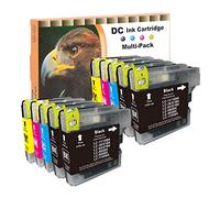 D&C 10x Cartuchos de Tinta Compatible para Brother LC-980/1100 DCP-J715W MFC-490CW MFC-5490CN MFC-5895CW MFC-6490CW MFC-6890CDW DCP-185C DCP-383C DCP-385C MFC-790 CW 795 CW 990 CW J615 W
