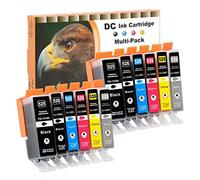 D&C 12x Cartuchos de Tinta compatibles para Canon PGI-525 CLI-526 para Canon Pixma MG5250 MG5300 MG5340 MG5350 MG6100 MG6150 MG6200 MG6250 MG8150 MG8250 MX710 MX715 MX880 MX885 MX895 iP4800 IP4840