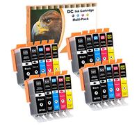 D&C 20x Cartuchos de Tinta compatibles para Canon PGI-525 CLI-526 para Canon Pixma MG5250 MG5300 MG5340 MG5350 MG6100 MG6150 MG6200 MG6250 MG8150 MG8250 MX710 MX715 MX880 MX885 MX895 iP4800 IP4840