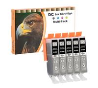 D&C Cartuchos de Tinta compatibles para Canon CLI-526 GY para Canon Pixma MG8150 MG8250 MX710 MX715 MX880 MX885 MX895 iP4800 IP4840 IP4850 IP4900 IP4950 IX6550 MG5100 MG5140 MG5150 MG5200 (5 Gris)