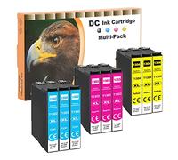 D&C Cartuchos de Tinta compatibles para Epson 13XL T1302 T1303 T1304 Epson Stylus BX-525WD BX-535WD BX-625FWD BX-630FW BX-635FWD BX-925FWD BX-935FWD SX-525WD SX-535WD Workforce 630 (9-Pack)