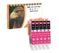 D&C CLI-581XXL Cartuchos de Tinta Compatible para Canon PGI-580 CLI-581 para Canon Pixma TR7550 TR8550 TS6150 TS6151 TS6250 TS6350 TS8150 TS8151 TS8152 TS8250 TS9150 TS9155 TS9550 (5 Magenta)