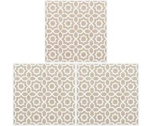 d-c-fix 6 vinilos azulejos adhesivos de pared Lina beige 15x15 cm - paneles decorativos lavables pegatinas baldosas decoración revestimiento PVC - para baño, cocina (Paquete de 3)