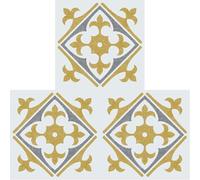 d-c-fix 6 vinilos azulejos adhesivos de pared Nadia oro 15x15 cm - paneles decorativos lavables pegatinas baldosas decoración revestimiento PVC - para baño, cocina (Paquete de 3)