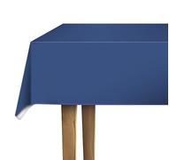 d-c-fix mantel hule mesa PVC-free Profundo Azul - antimanchas resinado impermeable moderno - plastico - para interior y exterior - 140 cm redondo