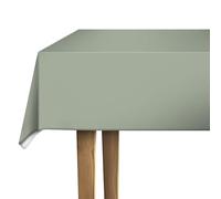 d-c-fix mantel hule mesa PVC-free Verde Salvia - antimanchas resinado impermeable moderno - plastico - para interior y exterior - 140 cm redondo