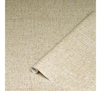 d-c-fix Película adhesiva para muebles - Tela Textil Marrón 45 cm x 2 m | film adhesivo decorativo de fácil limpieza para cocina, armarios, mesas y alféizares - moderno y duradero