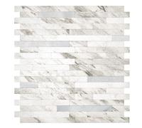 d-c-fix Premium Azulejo Metal y Mármol 29,7 x 29,2 cm - panel decorativo lavable pegatina baldosa decoración revestimiento PVC - para baño, cocina