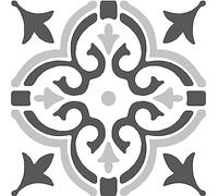 d-c-fix suelo vinilo autoadhesivo Motif de plantilla gris - 11 losetas - impermeable, decorativo vinilico - baldosas azulejos adhesivos PVC - para cocina, baño y salón - 30x30 cm