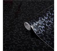 d-c-fix vinilo adhesivo decorativo para muebles Sonja Negro 45 cm x 1,5 m - film adhesivo decorativo de fácil limpieza para cocina, armarios, mesas y alféizares - moderno y duradero