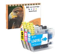 D&C LC421XL Cartuchos de impresora compatibles con Brother LC421 XL Multipack para Brother DCP-J1050DW MFC-J1010DW DCP-J1140DW Cartuchos (cian, magenta, amarillo, 3 unidades)