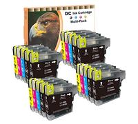 D&C LC985 Cartuchos de Tinta compatibles para Brother LC-985XL para Brother DCP-J125 DCP-J140W DCP-J315W DCP-J515W MFC-J220 MFC-J265W MFC-J410 MFC-J415W (8 Negro,4 Cian,4 Magenta,4 Amarillo, 20-Pack)