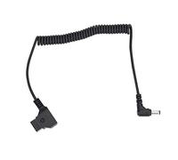 D - Cable de alimentación Macho a DC 5,5 x 2,5 mm, Cable Adaptador D - Tap para cámara BMCC BMPC 4K, Enchufe en ángulo Recto con Resorte Espiral y conexión Segura para Monitor de