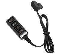 D - Cable Divisor de Grifo, Fuente de alimentación para fotografía, 1 a 4 D - Conector Macho de Grifo a Placa de Enchufe Hembra, Grifo de alimentación Ampliable para múltiples (Linea Recta)