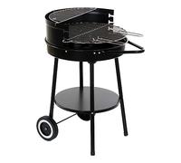 D,casa - Barbacoa Metal con Ruedas 59x49x82 cm