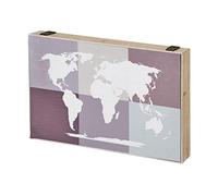 D,casa - Cuadro cubrecontador Mapa de Madera MDF Gris de 46x6x31 cm Tapa de Contador para Cuadro de luz