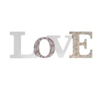 D,casa - Letras Decoración Cartel Colgador Led para Pared o Sobremesa Madera Estilo nordico - LOVE SIN LUZ