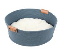 D&D Cuna para Gato Tres Azul 57x57cm Cojín para Grande Gatos Algodón