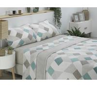 D&D Quality BONCASA Juego de sábanas Invierno de CORALINA Extra Suave (Turin Beig, Cama 105)