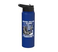 D-day 2026 82nd Anniversary Normandy D-Day Omaha Beach 1944 Stainless Steel Insulated Water Bottle
