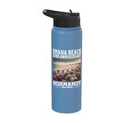 D-day 2026 82nd Anniversary Normandy D-Day Omaha Beach 1944 Stainless Steel Insulated Water Bottle