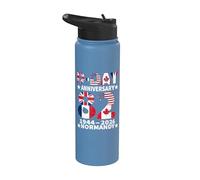 D-day 2026 82nd Anniversary Normandy D-Day Omaha Beach 1944 Stainless Steel Insulated Water Bottle