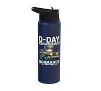 D-day 2026 82nd Anniversary Normandy D-Day Omaha Beach 1944 Stainless Steel Insulated Water Bottle