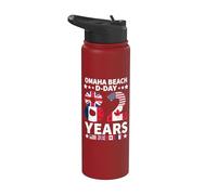 D-day 2026 82nd Anniversary Normandy D-Day Omaha Beach 1944 Stainless Steel Insulated Water Bottle