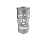 D-day 2026 82nd Anniversary Normandy D-Day Omaha Beach 1944 Vaso térmico de acero inoxidable de doble pared