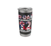 D-day 2026 82nd Anniversary Normandy D-Day Omaha Beach 1944 Vaso térmico de acero inoxidable de doble pared